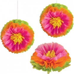 Pom Pom Hibisco Flor Havaiana