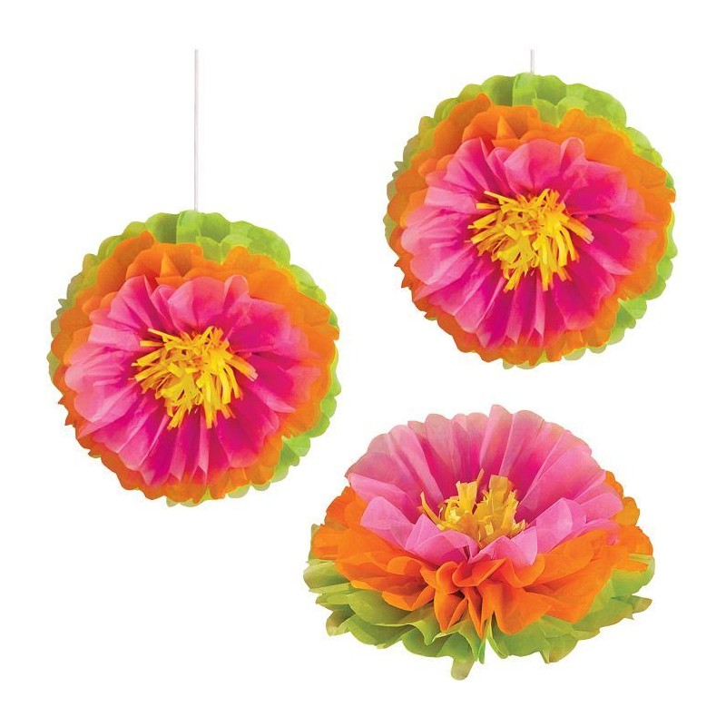 Pom Pom Hibisco Flor Havaiana