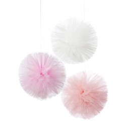 3 Pom Pons Tule