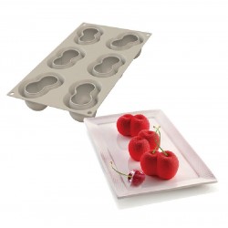 Molde Silicone Cerejas Vermelhas