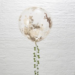 Balão Grande 91 cms Confetis Rose Gold