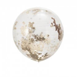 Balão Grande 91 cms Confetis Rose Gold