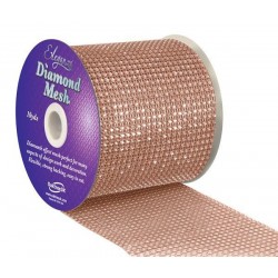 Fita Decorativa Diamante Rose Gold