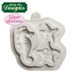 Molde Silicone Cavalo e Estrelas Mar