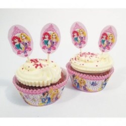 Kit Tacinhas e Picks Cup Cakes Princesas