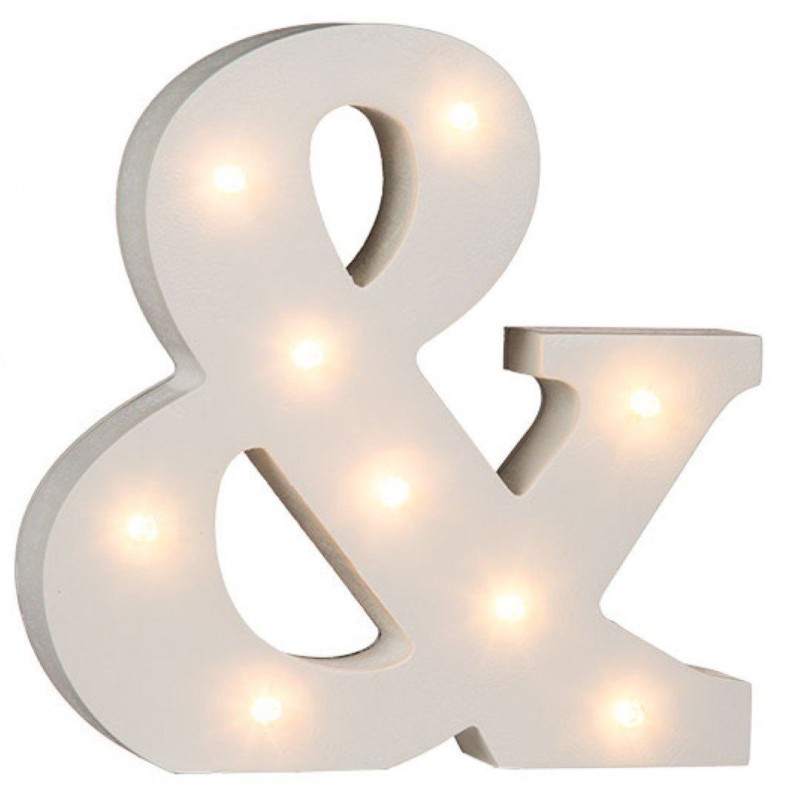 Letra Madeira Led 16 cms