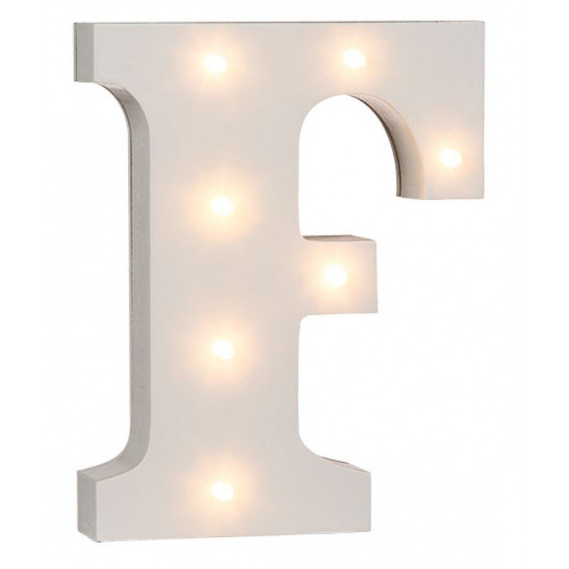 Letra Madeira Led 16 cms