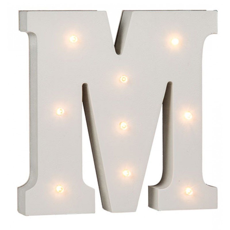 Letra Madeira Led 16 cms