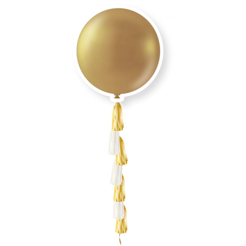 Balão Dourado 90 cms com Tassel