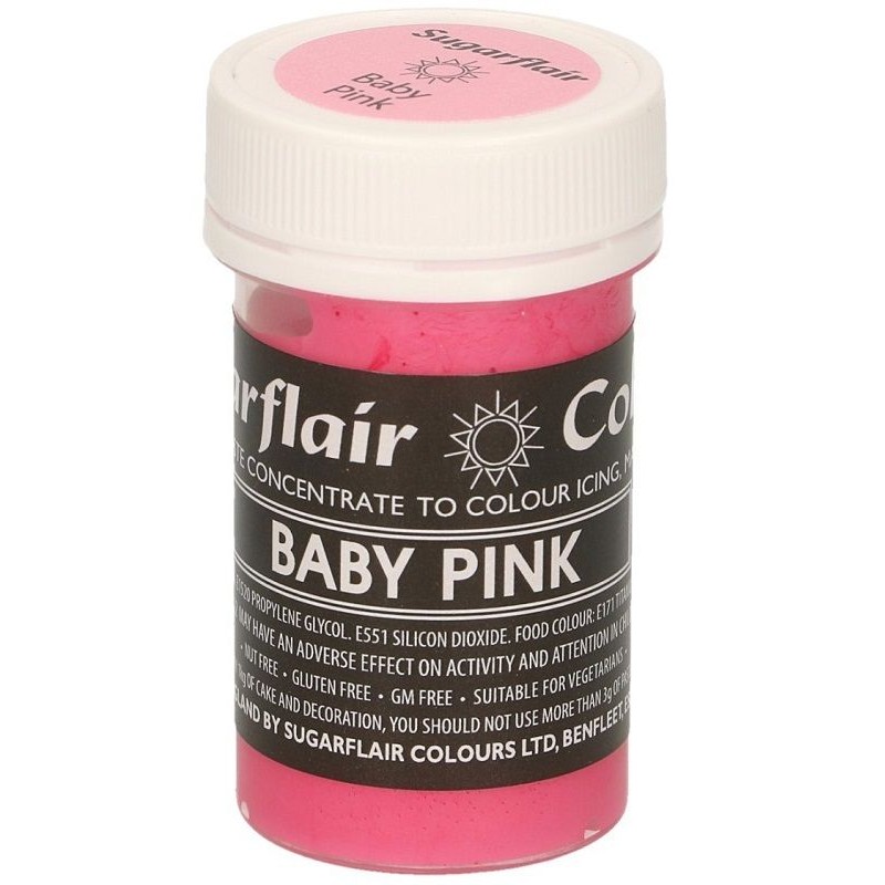 Corante em Pasta Rosa Bebe Sugarflair -25 grs