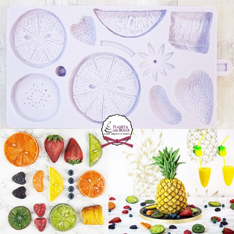 Molde Silicone Frutas Tropicais