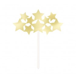 Cake Topper Estrelas Douradas