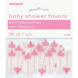 24 Mini Biberões Rosa