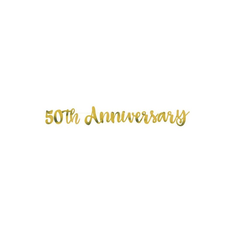 Banner 50º Aniversário Dourado