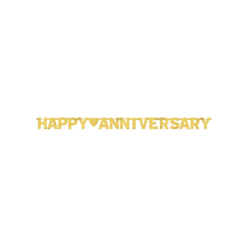 Banner  Dourado HAPPY ANNIVERSARY