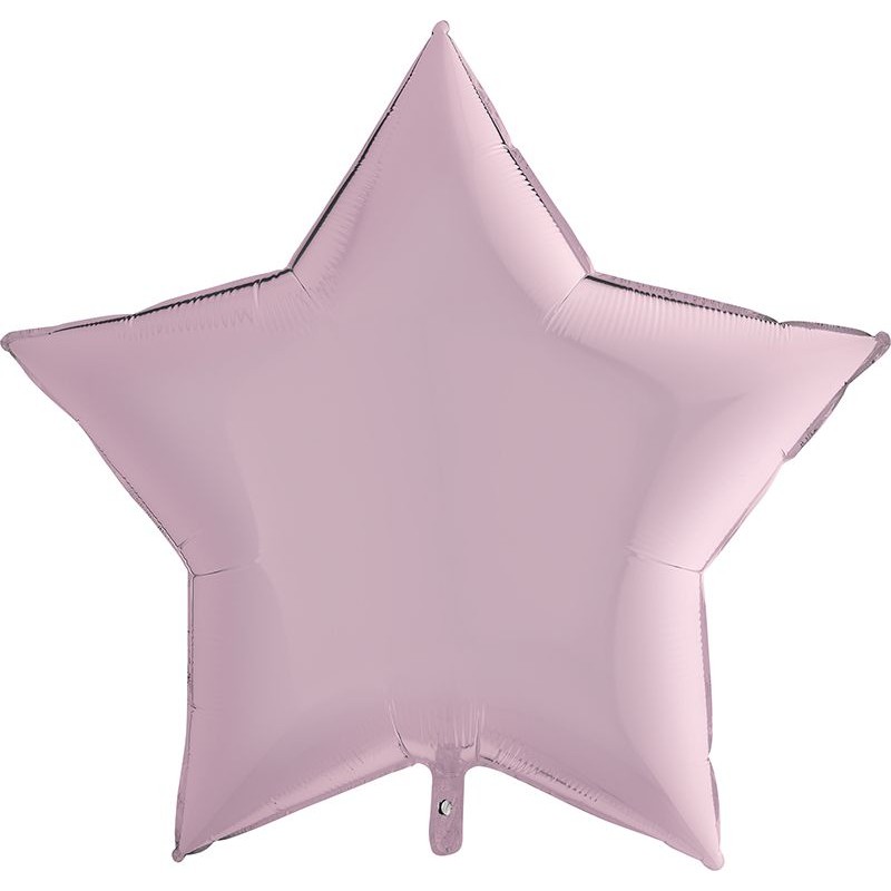 Balão Foil Estrela Rosa Pastel 90 cms