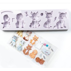 Molde Silicone Gatos