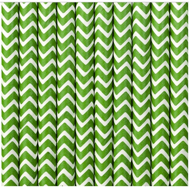 Palhinhas Chevron Brancas e Verdes