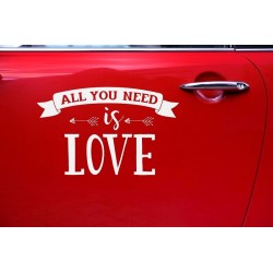 Autocolante Carro All you need is love, 33x45cm