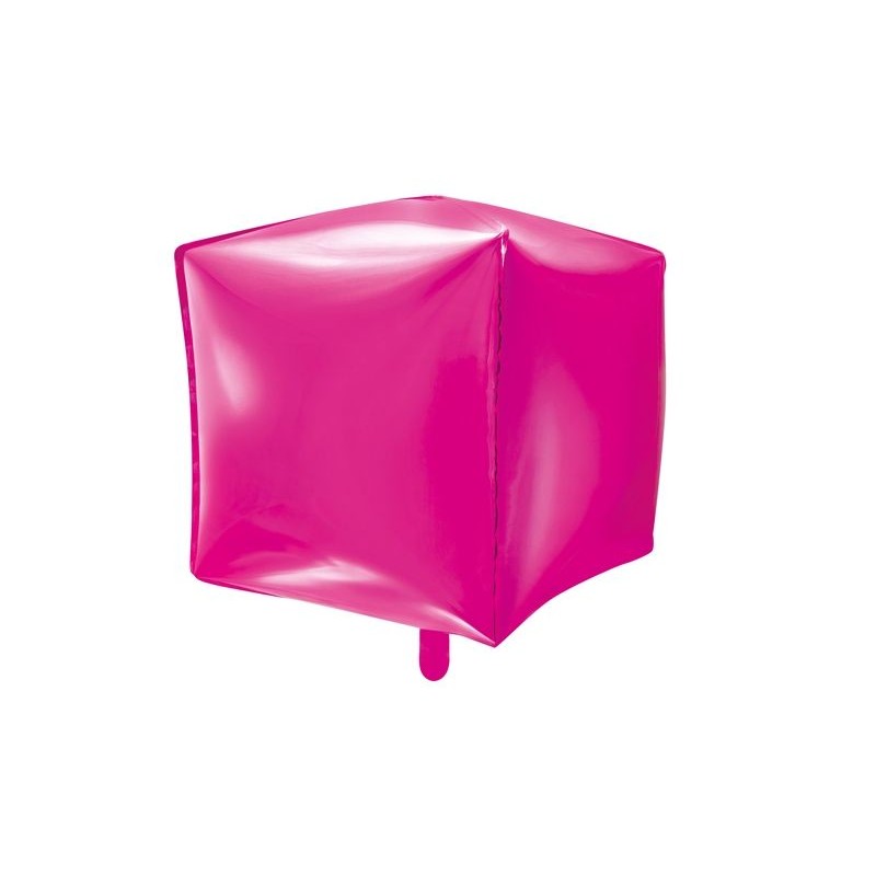 Balão Cúbico Rosa Forte 35x35x35cm