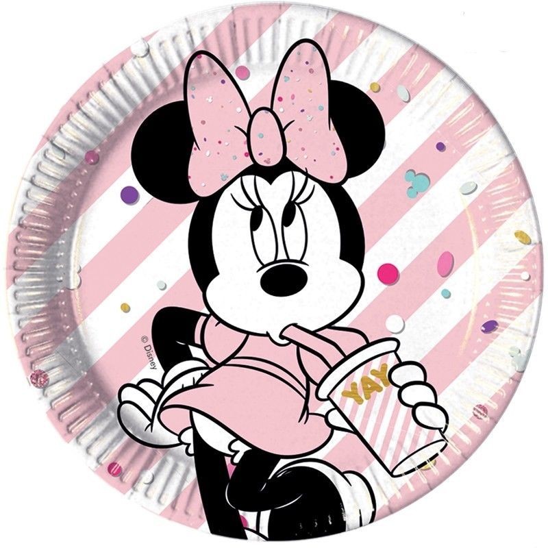 8 Pratos Minnie Gem 23 cm