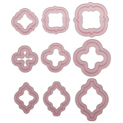 Conjunto 9 Cortadores Elementos Quatrefoil