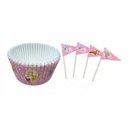 Kit Tacinhas e Picks Cup Cakes Princesas