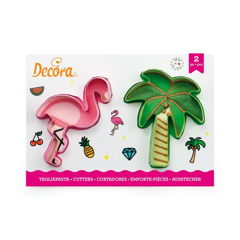 Conjunto de 2 Cortadores Flamingo e Palmeira