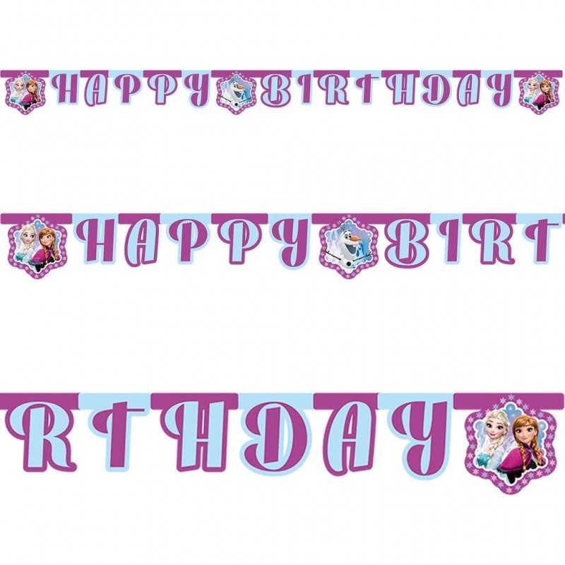 Banner Happy Birthday Frozen