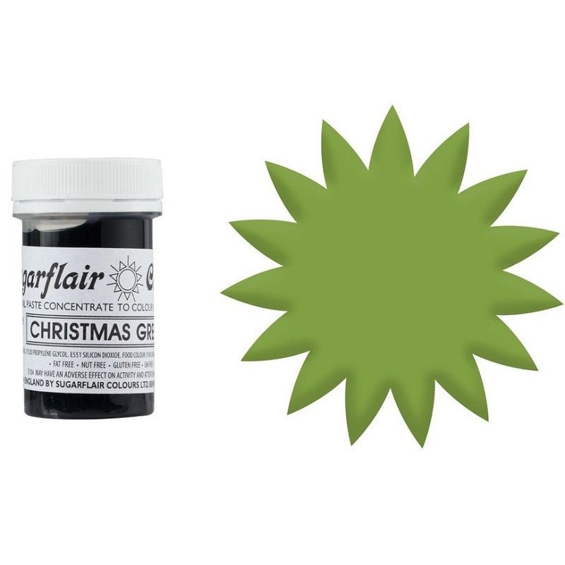 Corante em Pasta Tartranil Christmas Green Sugarflair -25 grs