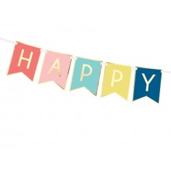 Banner Happy Birthday Color Mix