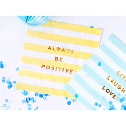 Guardanapos  Yummy - Always be positive Amarelo Pastel