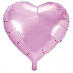 Balão Coração Foil Rosa Claro 61 cms