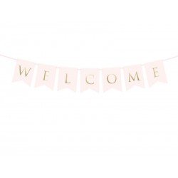 Banner Rosa Bebé Welcome 15 x 95 cm