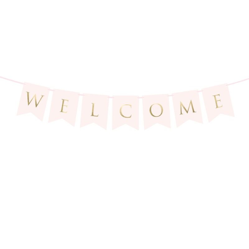 Banner Rosa Bebé Welcome 15 x 95 cm