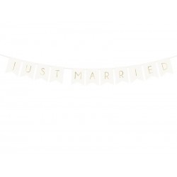 Banner Just Married Branco 15 x 1.55