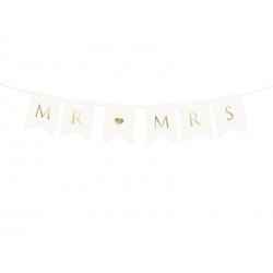 Banner Mr Mrs Branco 15 x 85 cm