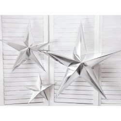 Estrela Papel Prata 45 Cms