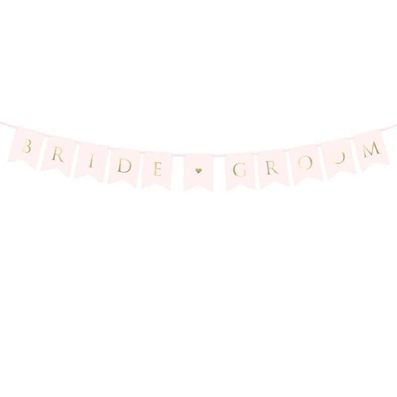 Banner Bride GroomRosa Claro  15 x 155 cm