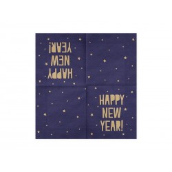 20 Guardanapos Navy Blue Happy New Year