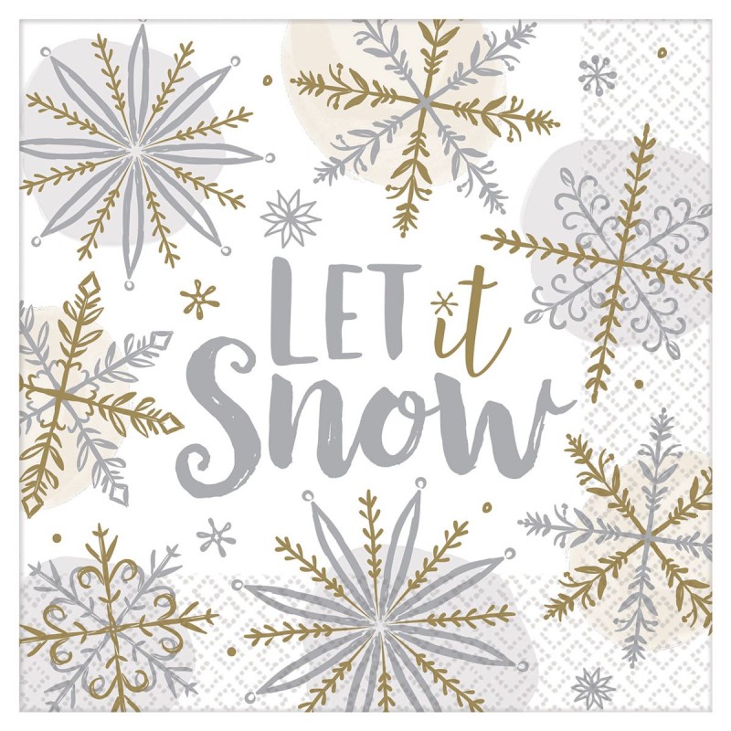 16 Guardanapos Let It Snow