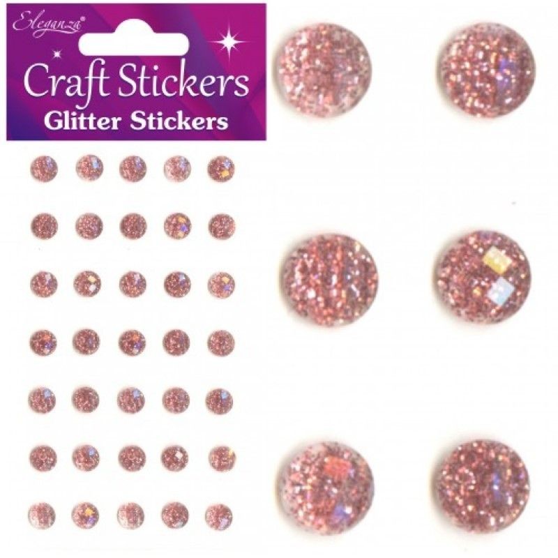 35 STICKERS Diamantes ROSE GOLD 8mm