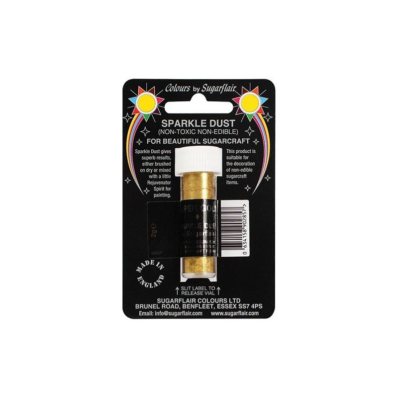 Sugarflair Sparkle Dust Super Gold 2g