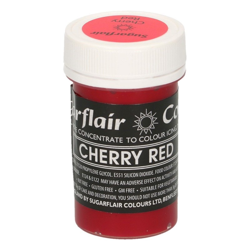 Corante em Pasta Cherry Red Sugarflair -25 grs