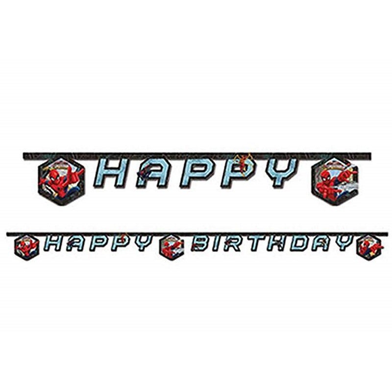 Banner Happy Birthday Spiderman