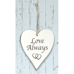 Placa Madeira Love Always 11 x 9 cms