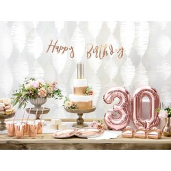 Banner Happy Birthday Rose Gold