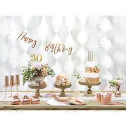 Banner Happy Birthday Rose Gold