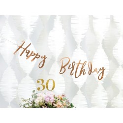 Banner Happy Birthday Rose Gold