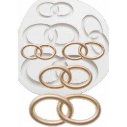 Molde Silicone Alianças de Casamento